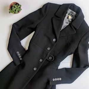 J Crew Black Wool Day Coat Size 4